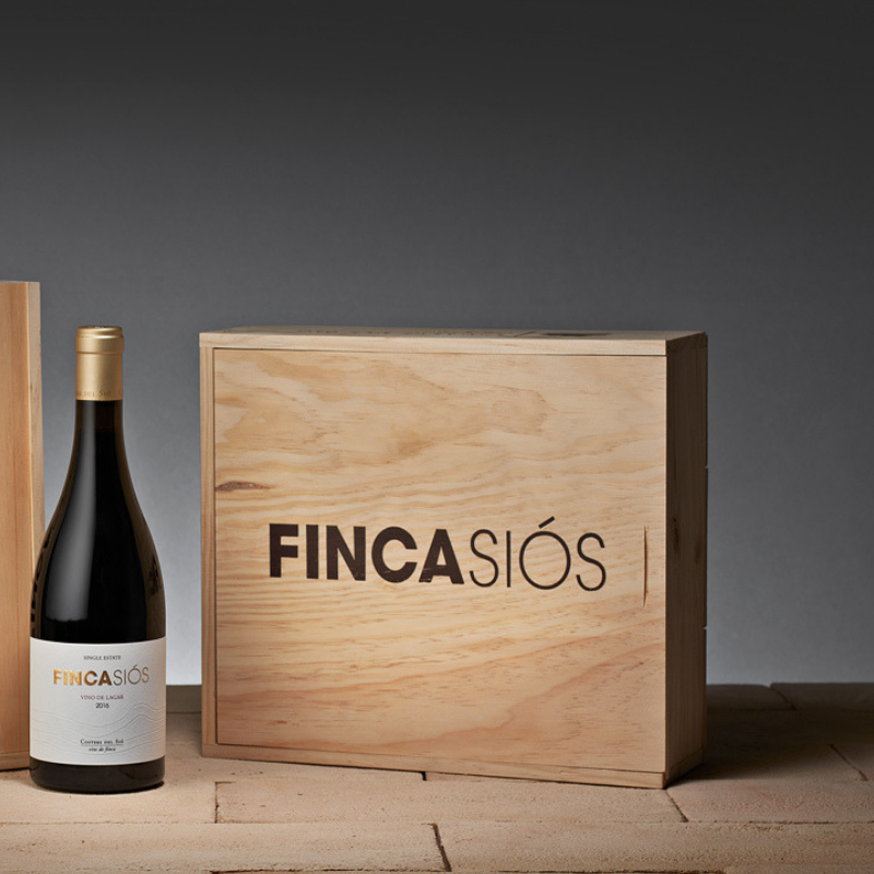 Finca Siós 2016 in wooden box 3 bottles | Costers del Sió Winery | DO Costers del Segre