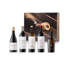 Wine gift box 4 bottles and Extra Virgin Olive Oil Siós EVOO La Sentiu