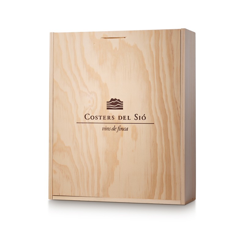 Espacioso Llevando hacha Caja madera regalopara 4 botellas vino EF01 | Bodegas Costers del Sió