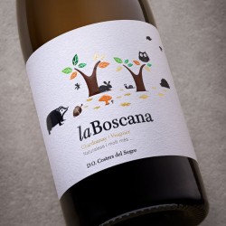 La Boscana vino blanco detalle etiqueta | DO Costers del Segre